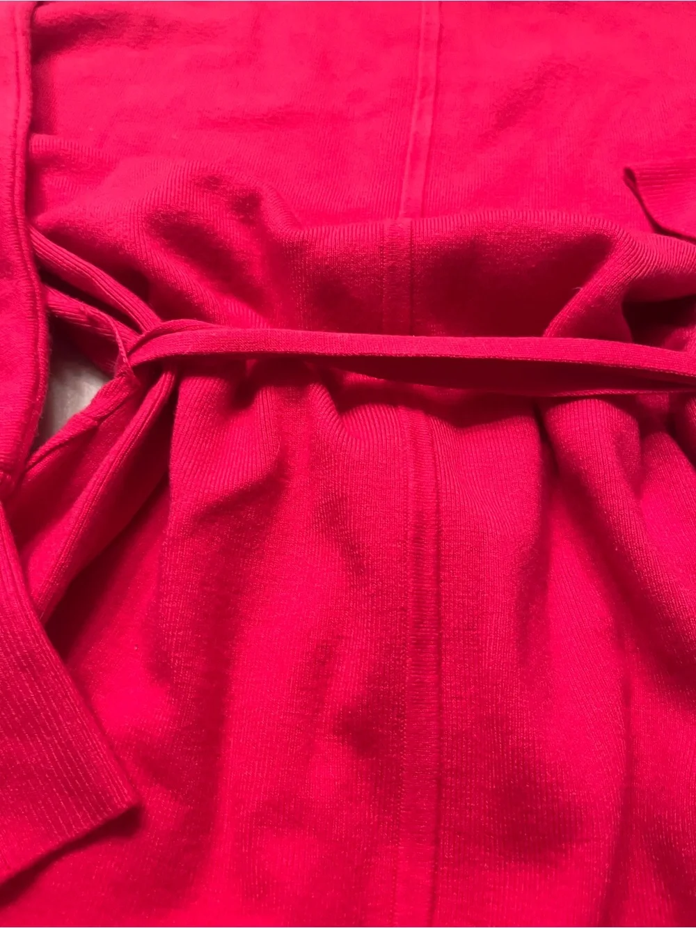 Pink anthro daily practice Long-Sleeve Knit Belted Robe Dress